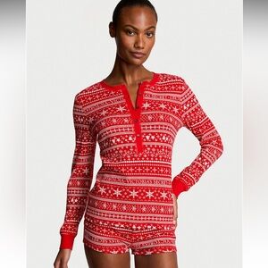 Brand New With Tags Victoria's Secret Fair Isle Pajama Set Size XXL